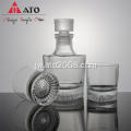 Tabletop decanter kanggo botol kaca saka anggur wiski